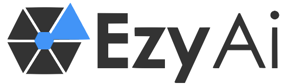 Logo EzyAi Hexagon Blau Frei